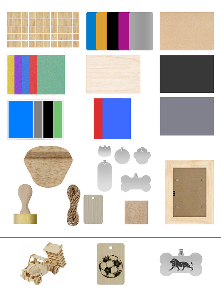 paquete de material láser iKier (195 PCS)