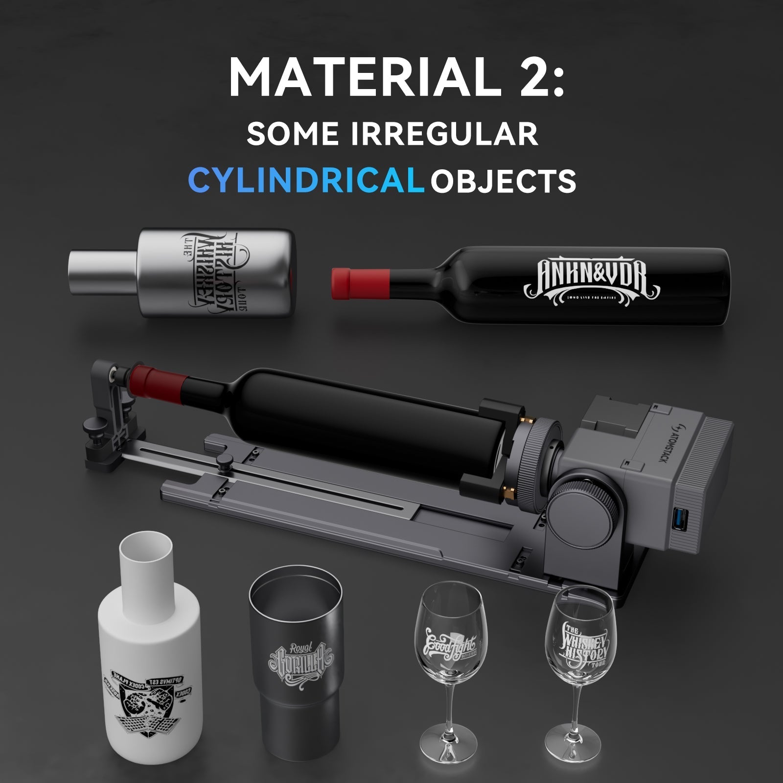 Portabrocas giratorio Atomstack R8