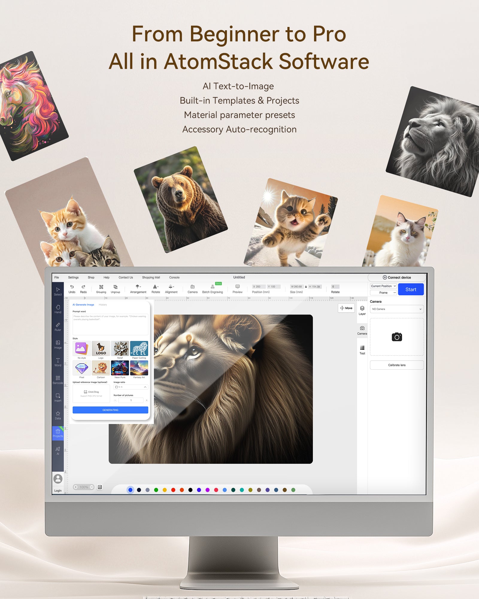Grabador láser AtomStack Atelier Glavo