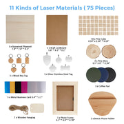 🎁 Paquete de materiales láser iKier (73 piezas) (100% de descuento)
