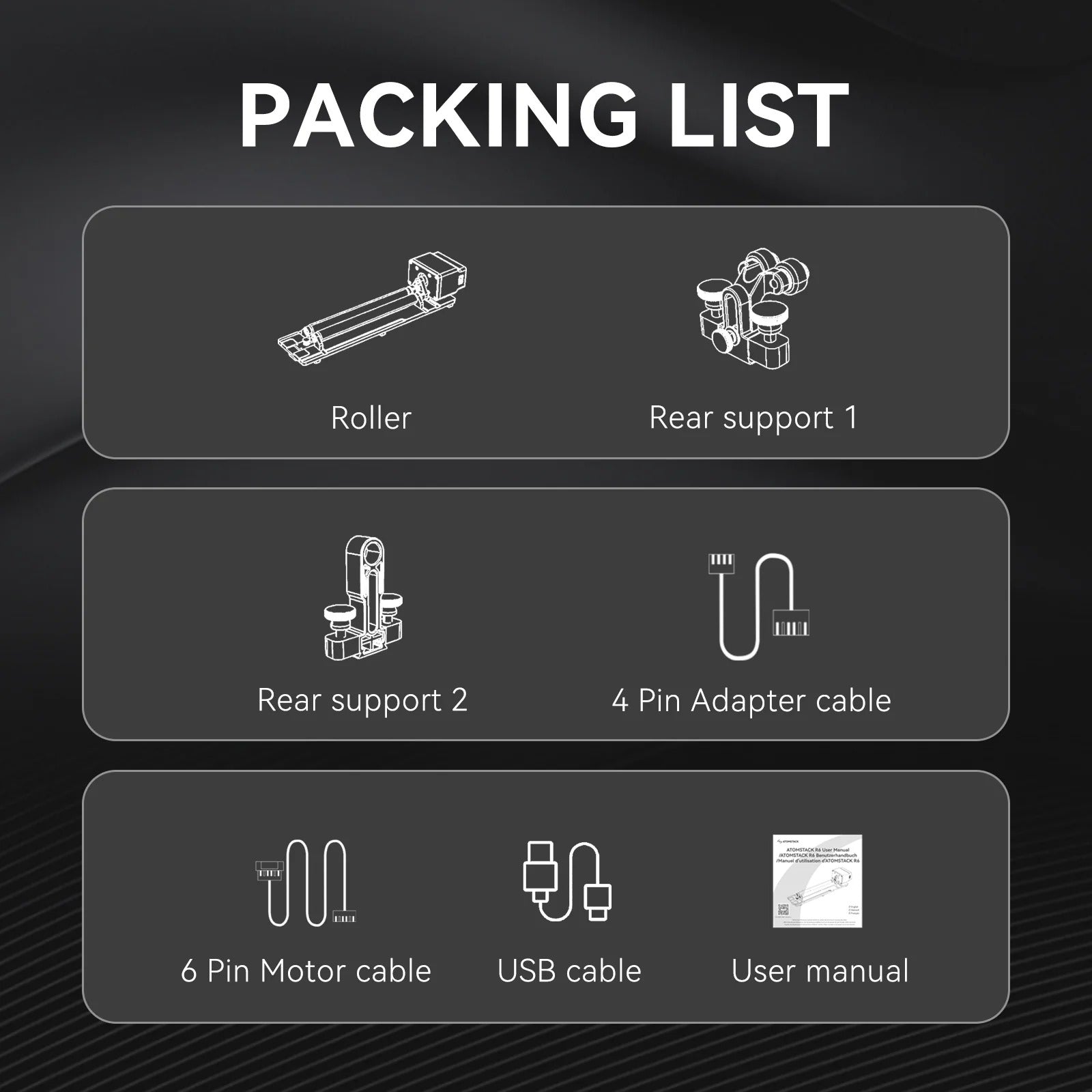 Rodillo giratorio Atomstack R6
