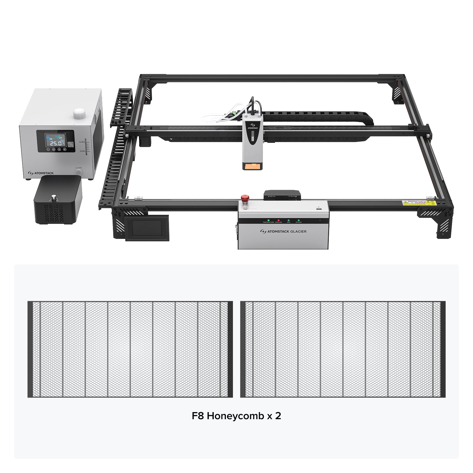 Grabador láser de diodo refrigerado por agua AtomStack Glacier 120W/90W