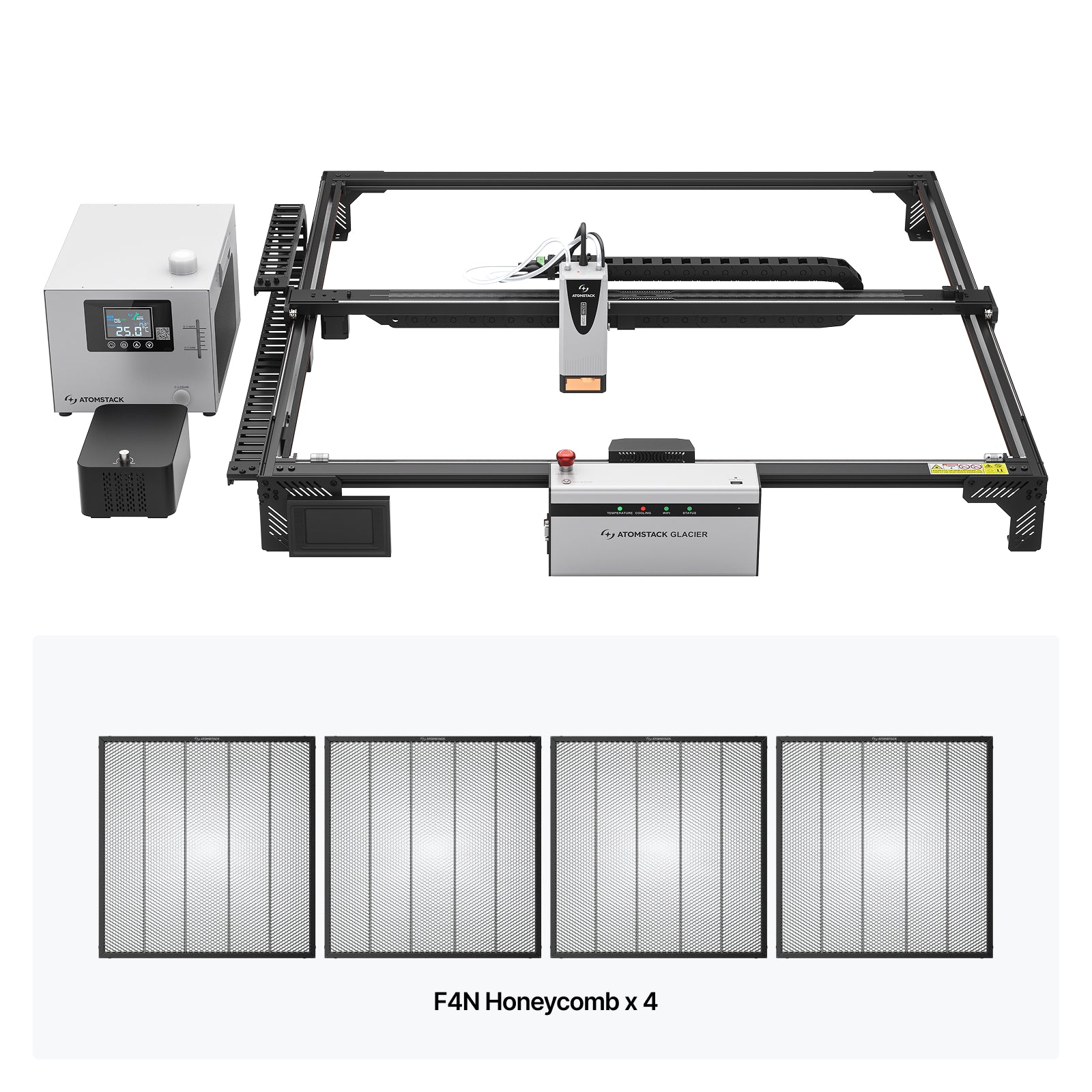 Grabador láser de diodo refrigerado por agua AtomStack Glacier 120W/90W
