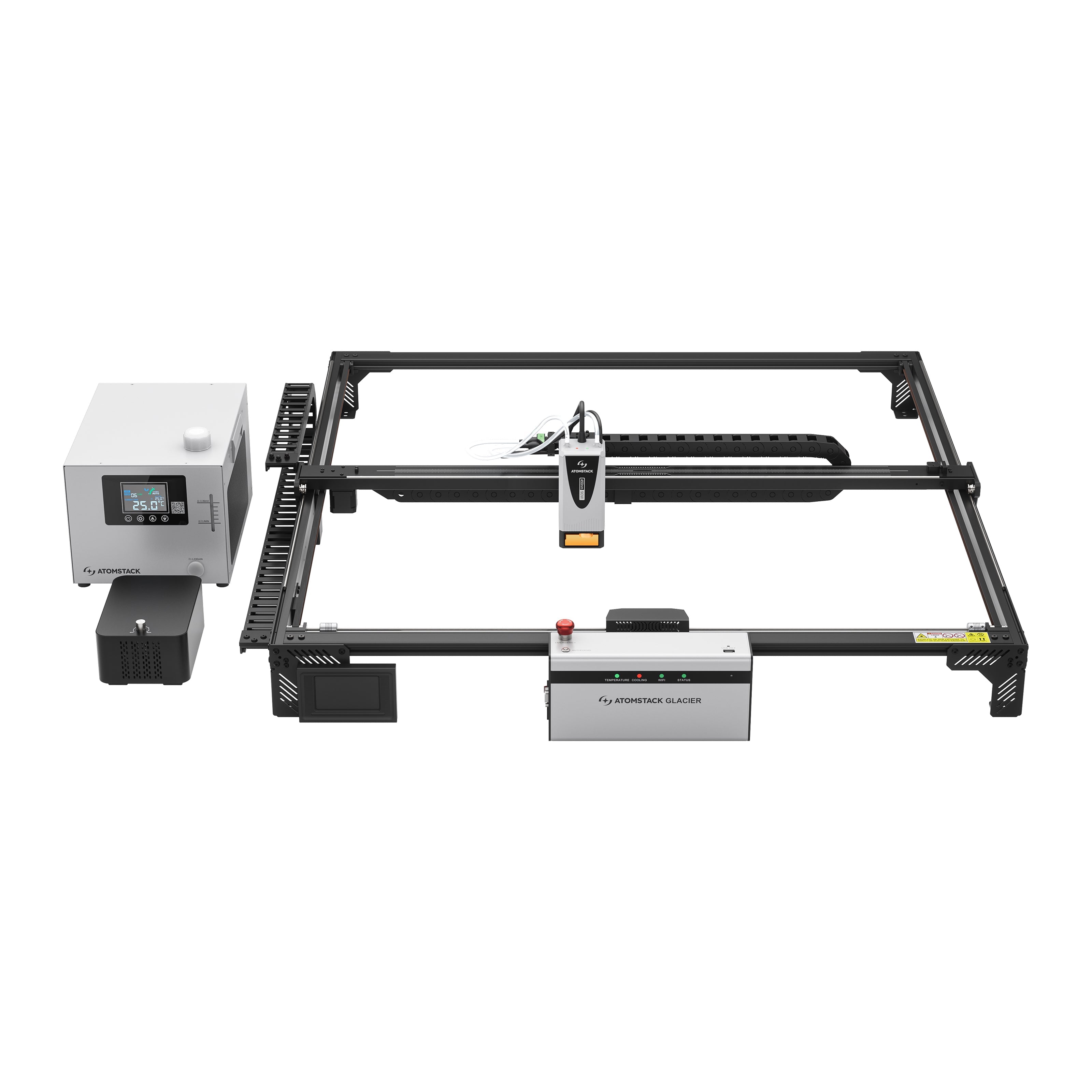 Grabador láser de diodo refrigerado por agua AtomStack Glacier 120W/90W
