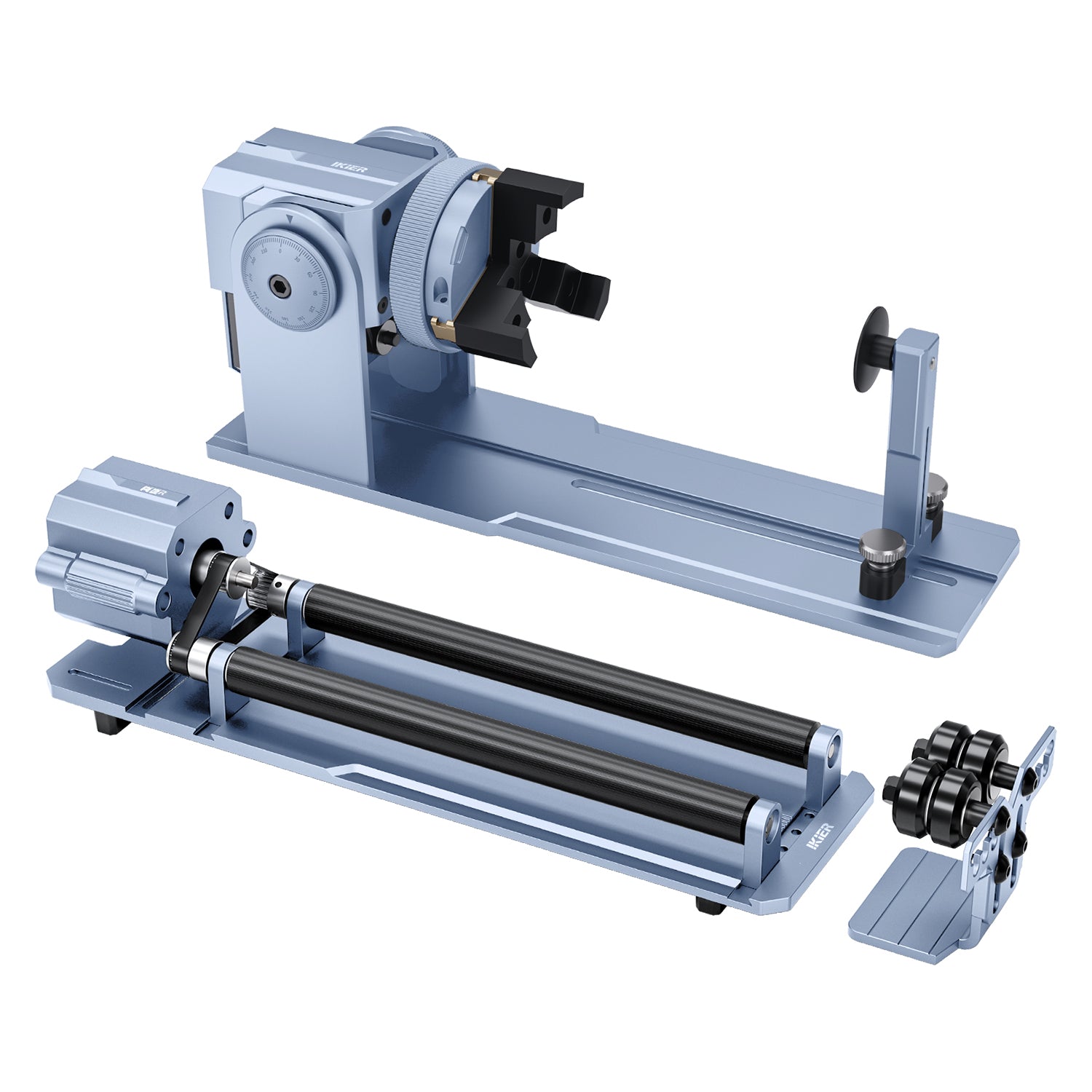 (Reserva)  iKier R1 Pro Rotativo Multifunción de Mandril y Rodillo para Grabador Láser