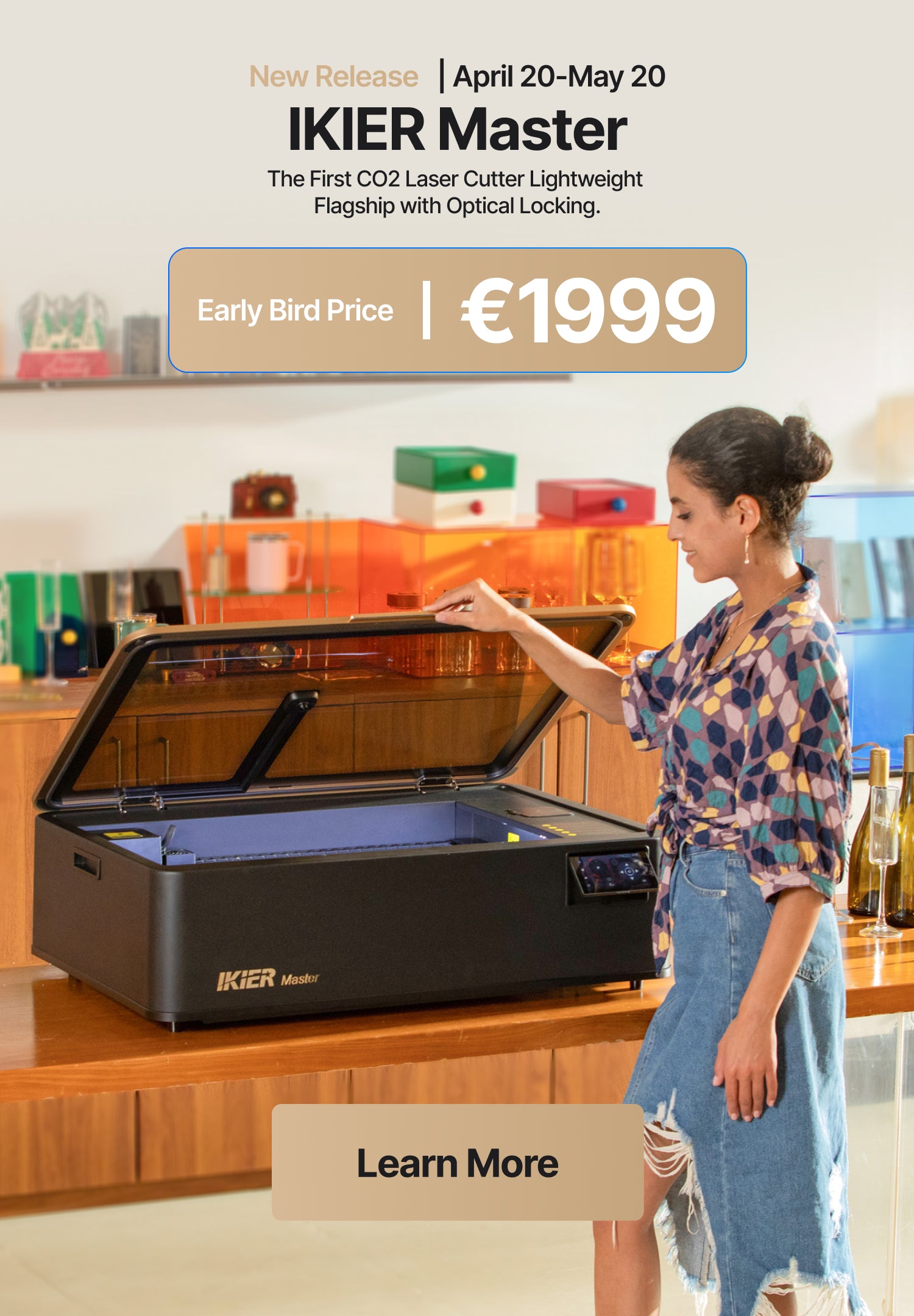 iKier Master 50W CO2 Laser Cutter