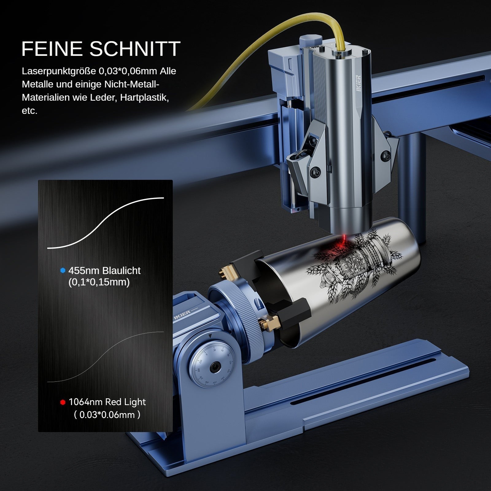 grabador láser de fibra iKier K1 Pro 1064nm 20W