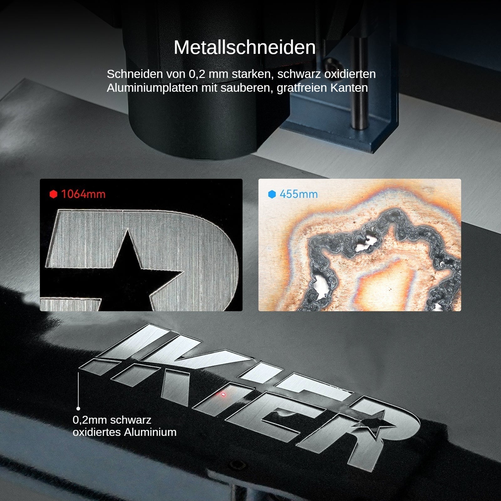 grabador láser de fibra iKier K1 Pro 1064nm 20W