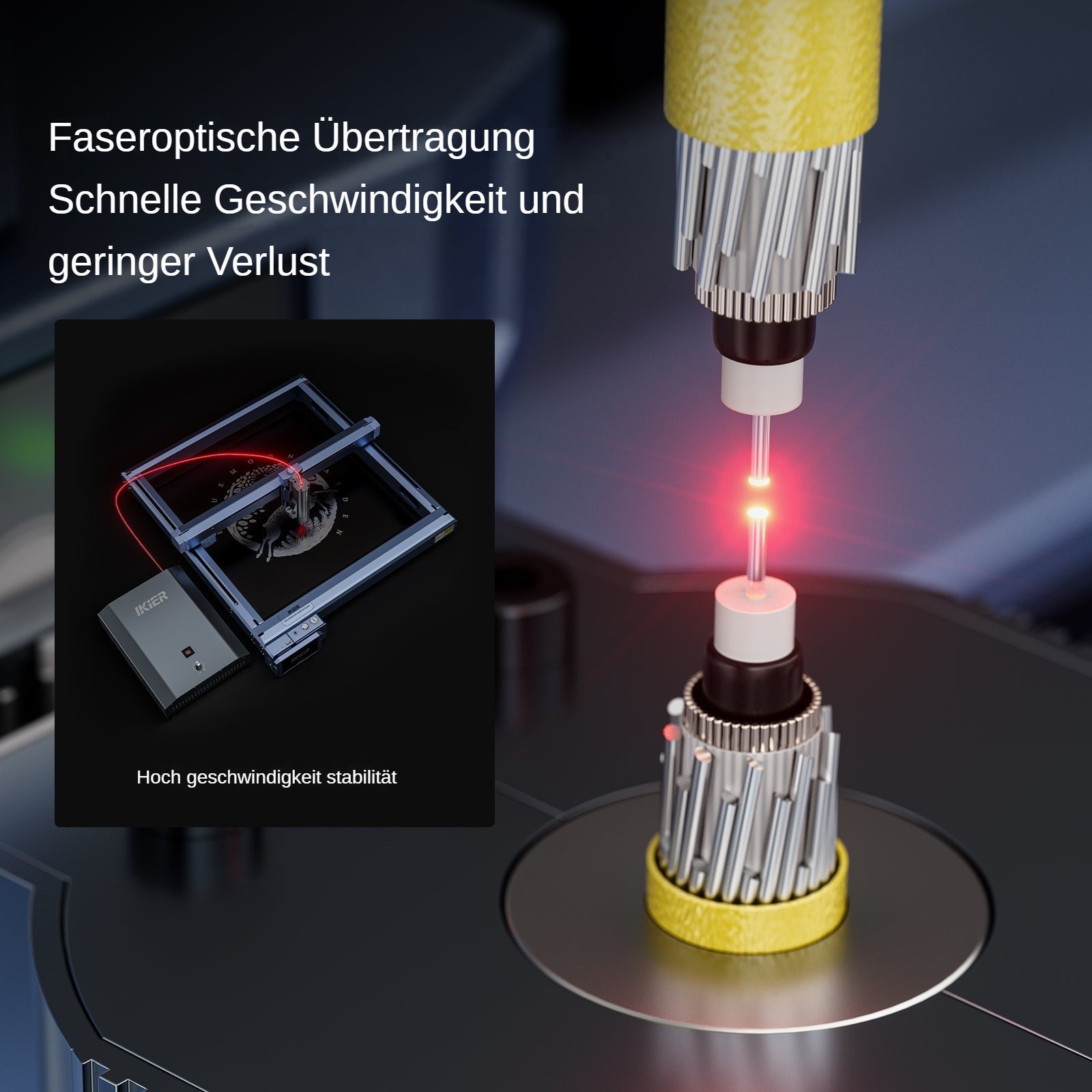 grabador láser de fibra iKier K1 Pro 1064nm 20W