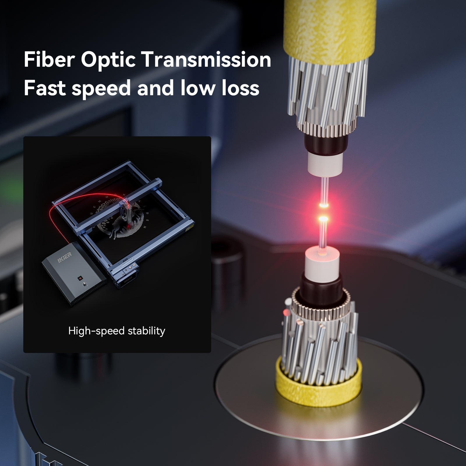 módulo láser de fibra iKier 1064nm 20W (para la serie K1)