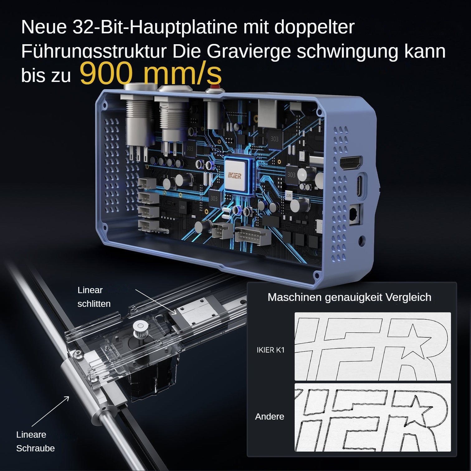 grabador láser de fibra iKier K1 Pro 1064nm 20W