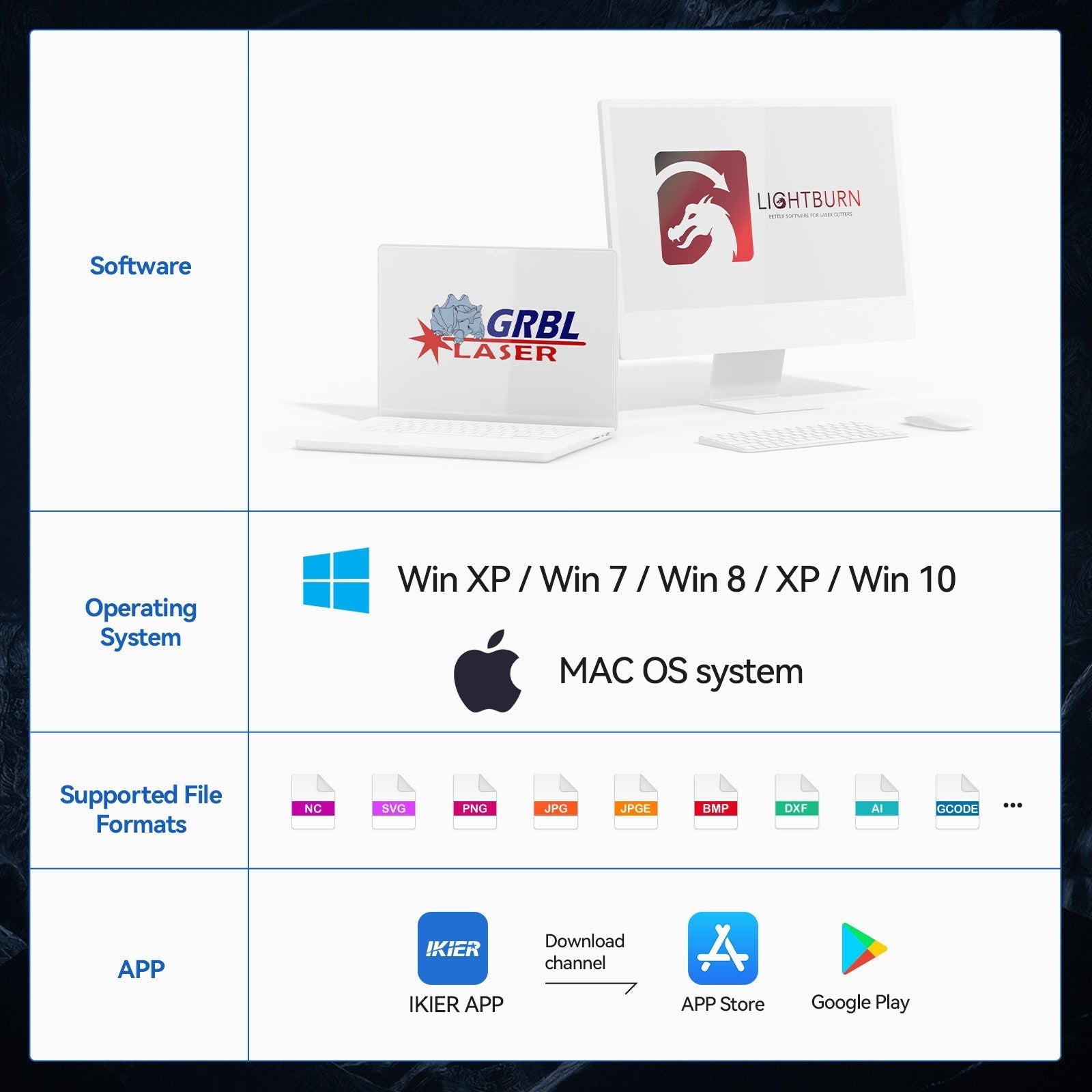 módulo láser de fibra iKier 1064nm 20W (para la serie K1)